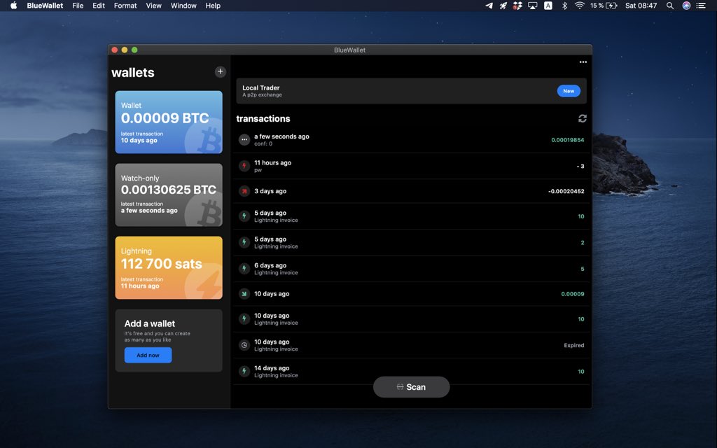 bluewalletio's tweet photo. Desktop App UX improvements for next release 👩🏼‍🎤

A new side navigation for wallets, that is always visible. 

Get it here 👇
https://t.co/zp6I38z3Ap https://t.co/GGjowORs76