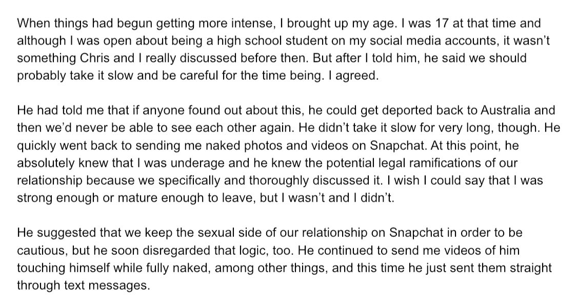 Chris Whitehall of the Griswolds is a sexual predator. This is my story.
