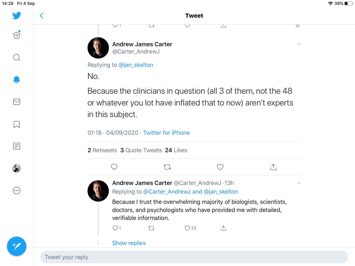 Does he really care about the welfare of trans-identified children? He dismissed the concerns of GIDS clinicians by saying they aren’t experts in this subject.