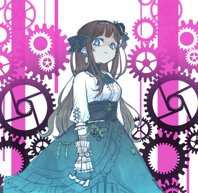 スチパンお嬢らくがき
#ちぇり絵 