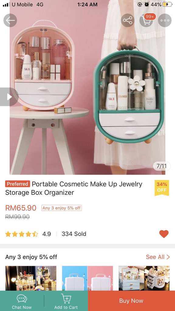 18) SKINCARE ORGANIZER This one tak kisah untuk lelaki perempuan untuk simpan skincare dorang takdelah barang tu bersepah. Tapi ada lagi jenis yg lain2 nanti I akan letak kat bawah. Ni adalah antara salah satu organizer utk skincare  https://shopee.com.my/product/95547656/6916463168?smtt=0.0.9