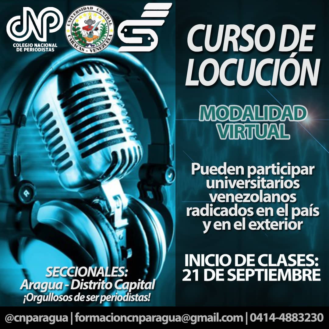 CNPCaracas's tweet photo. Colega periodista y demás profesionales universitarios: Certíficate como #LocutorComercial en el #CursoDeLocucion de la #UCV en alianza con las seccionales @cnparagua y @CNPCaracas  Info 👇 https://t.co/Rx6gnOVTnH