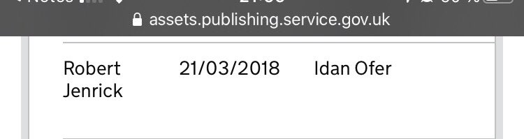 There is also a third possibility.  As first reported in the Guardian in June this year, Treasury minister Robert Jenrick, met with billionaire Idan Ofer, the ultimate owner of the UK mining company Cleveland Potash, on 21st March 2018:    https://assets.publishing.service.gov.uk/government/uploads/system/uploads/attachment_data/file/720481/transparency_HMT_ministers_Jan-March_2018.csv/preview