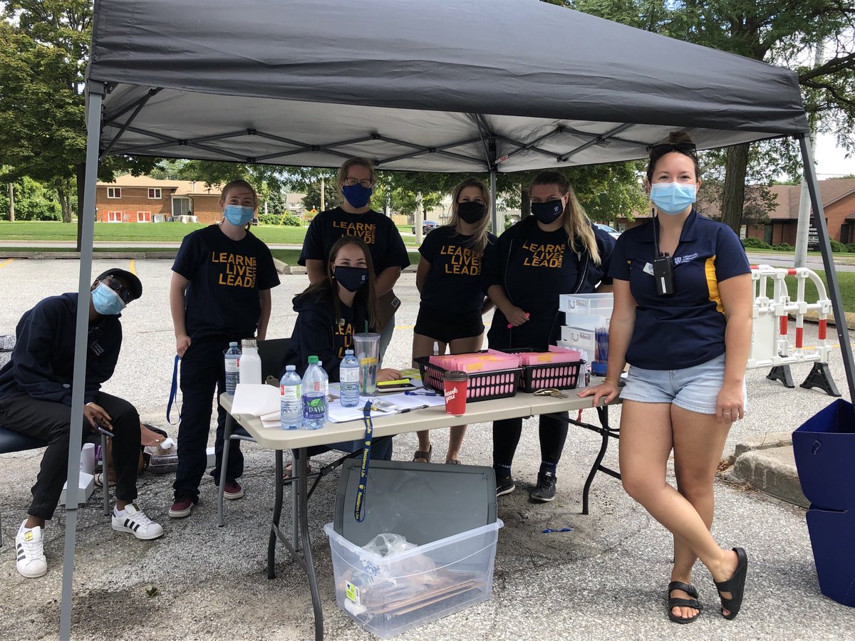 It’s move-in day #1.  Residence staff ready to welcome new Lancers to campus #windsorlancers