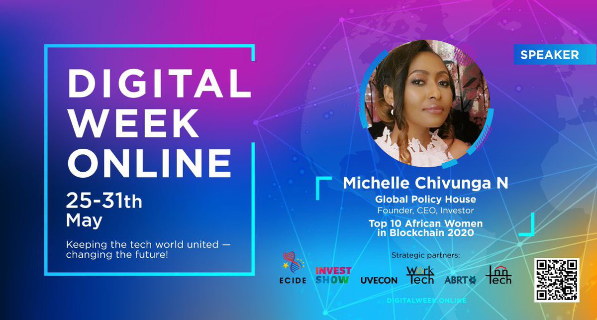 week_online's tweet photo. Michelle Chivunga N
#GlobalPolicyHouse
Founder CEO Investor
Top 10 African Women in Blockchain 2020
#Digitalweekonline #digitalweek #startuppitch #blockchainconference #innovationsummit #innovationforum #InvestShow #investForum #venturefunds #venturefund #investorpitch #invest https://t.co/KzdIln63tZ