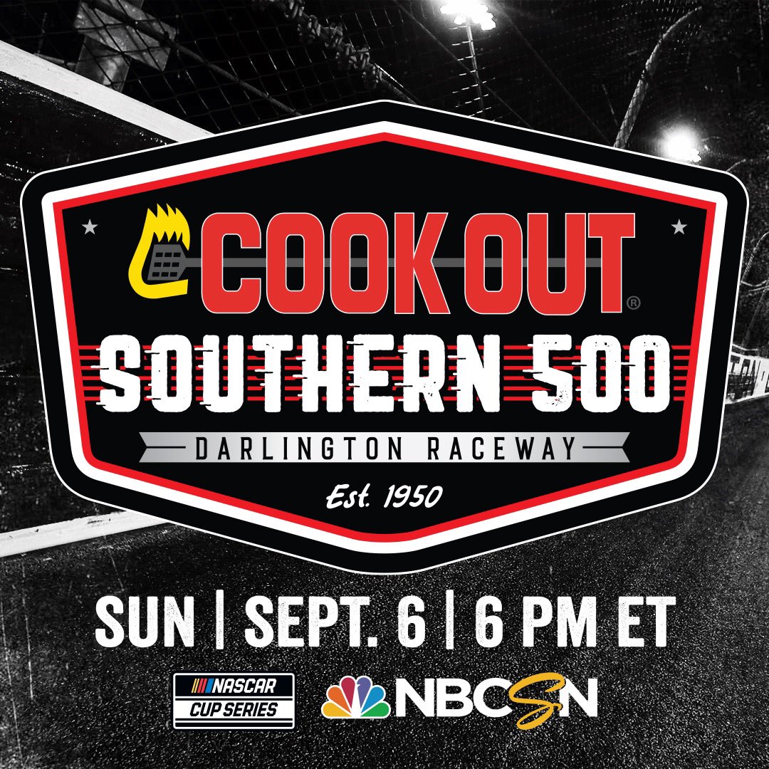 Less than 24 hours till they start their engines! #CookOut #Southern500 <a href="/TooToughToTame/">Darlington Raceway</a>