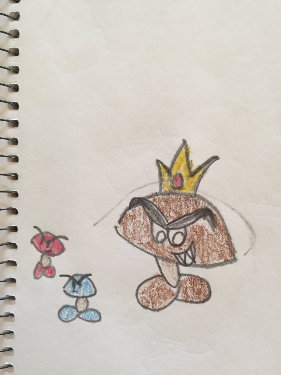 the vast majority of my drawings from this time are all mario characters, mostly from paper mario. i didn't actually have mario rpg growing up but i saw a lot of screenshots from it on the internet and i must have thought the axem rangers were cool