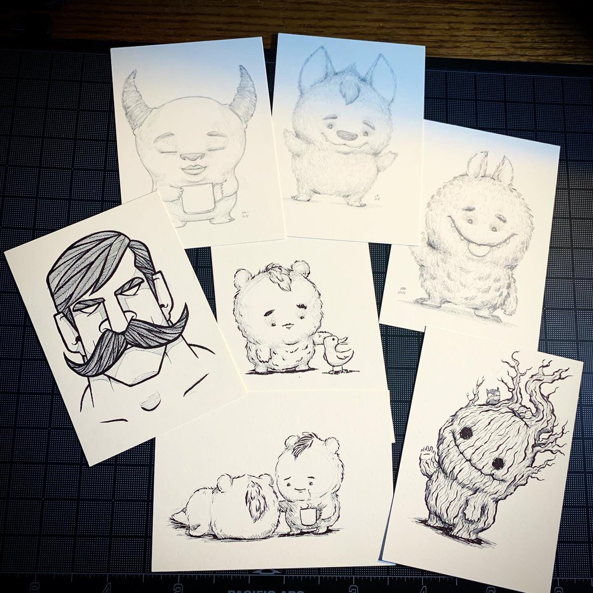 vanessa_ramirez's tweet photo. Going through my old drawings and sketchbooks when I have time. Man 2018 was the last year I drew pretty regularly if not almost daily. This is just a small stack of drawings I did. #sketches #drawings #doodles #monsters #treemonsters #monster #ramirezsketches https://t.co/FSB4lEvhyJ