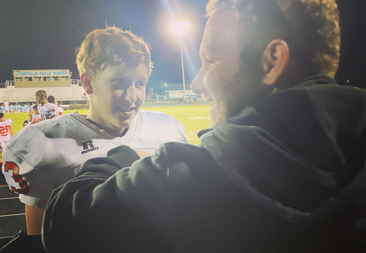 mg_koenig's tweet photo. Football Friday is more fun when your son is on the field. Welcome to High School football, Silas! 🏈 Go Trojans! https://t.co/bTROk1rZ8n