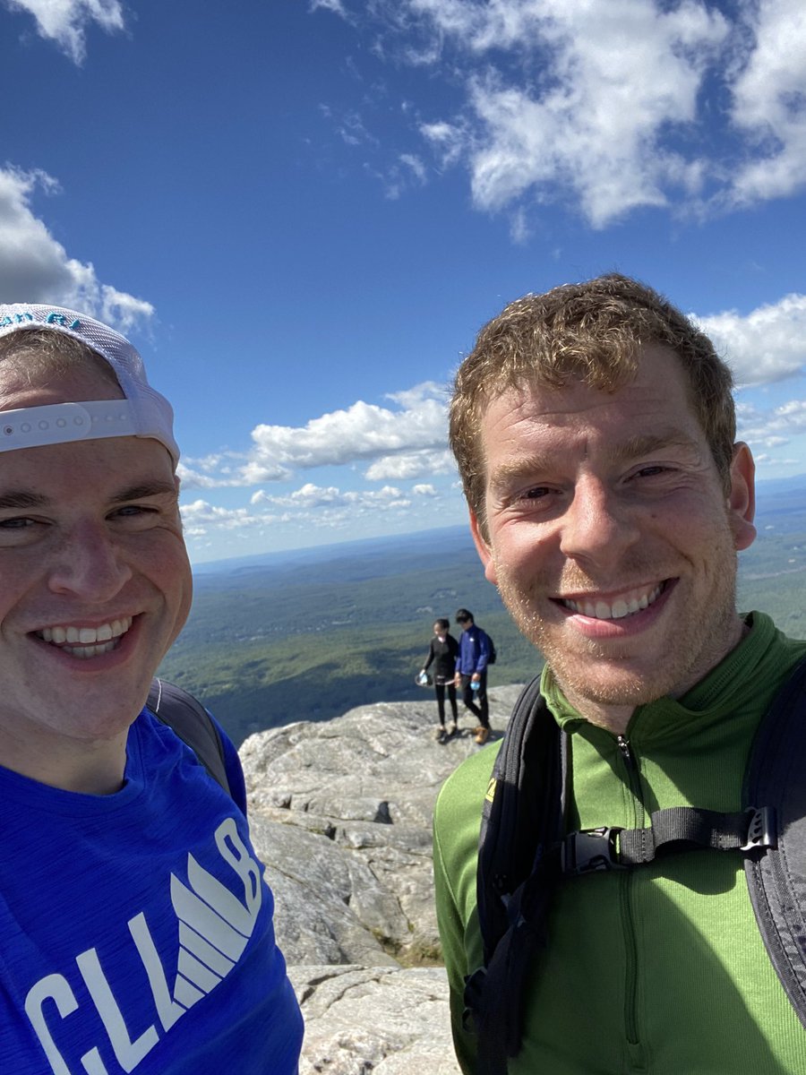 MattSheaff's tweet photo. Felt great to take it outside with a hike up #mountmanadnock—- especially with this dude, @djakelambert. https://t.co/vwsKlNZK3n