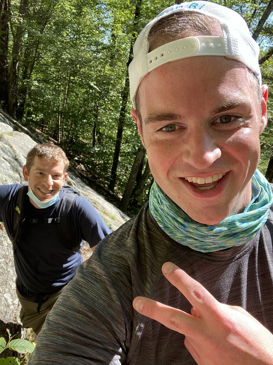 MattSheaff's tweet photo. Felt great to take it outside with a hike up #mountmanadnock—- especially with this dude, @djakelambert. https://t.co/vwsKlNZK3n