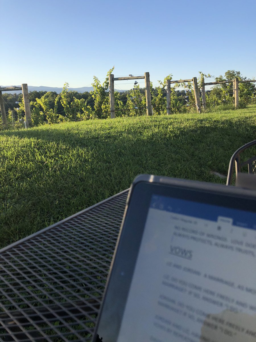 ElliottSaysWhat's tweet photo. Not a bad backdrop to write up an outline for a special wedding tomorrow...Fortunate my “job” allows me to build relationships this strong. Grateful to have Liz & Jordan in my life. #clergyforaday #fathercoach https://t.co/I2hjrmh1RE