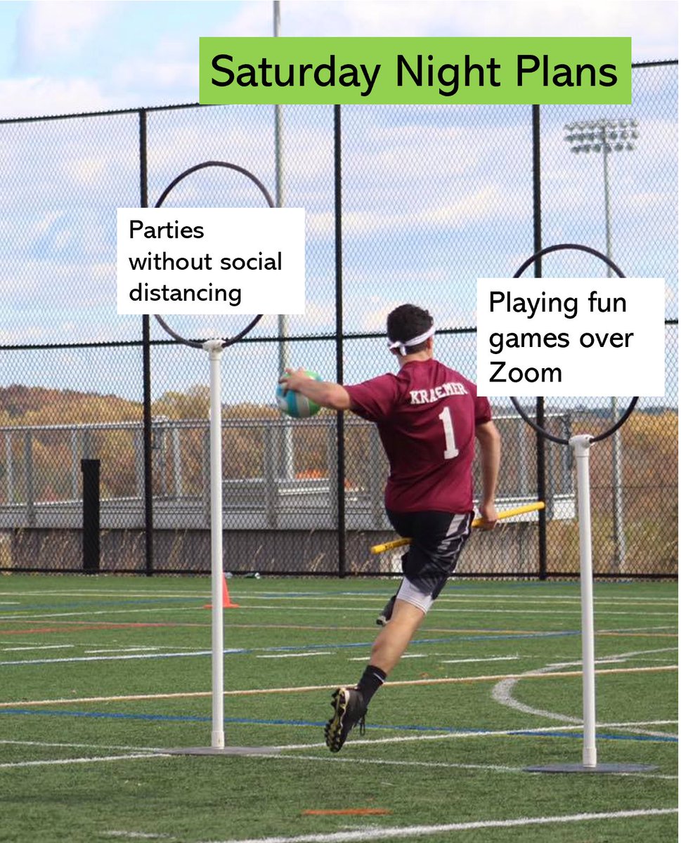 VTQuidditch's tweet photo. Have any plans tonight? Now ya do! Come play Jackbox, Mafia, and more! Come any time tonight between 7-10pm! Open to all VT Students! DM for zoom link! https://t.co/K2nRWYL4JX