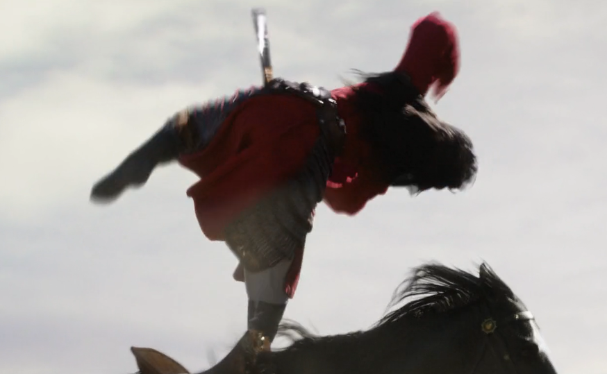 WHAT IS HAPPENING AND WHY IS SHE DOING BACKFLIPS ON A HORSE IN THIS VERY IMPRACTICAL OUTFIT