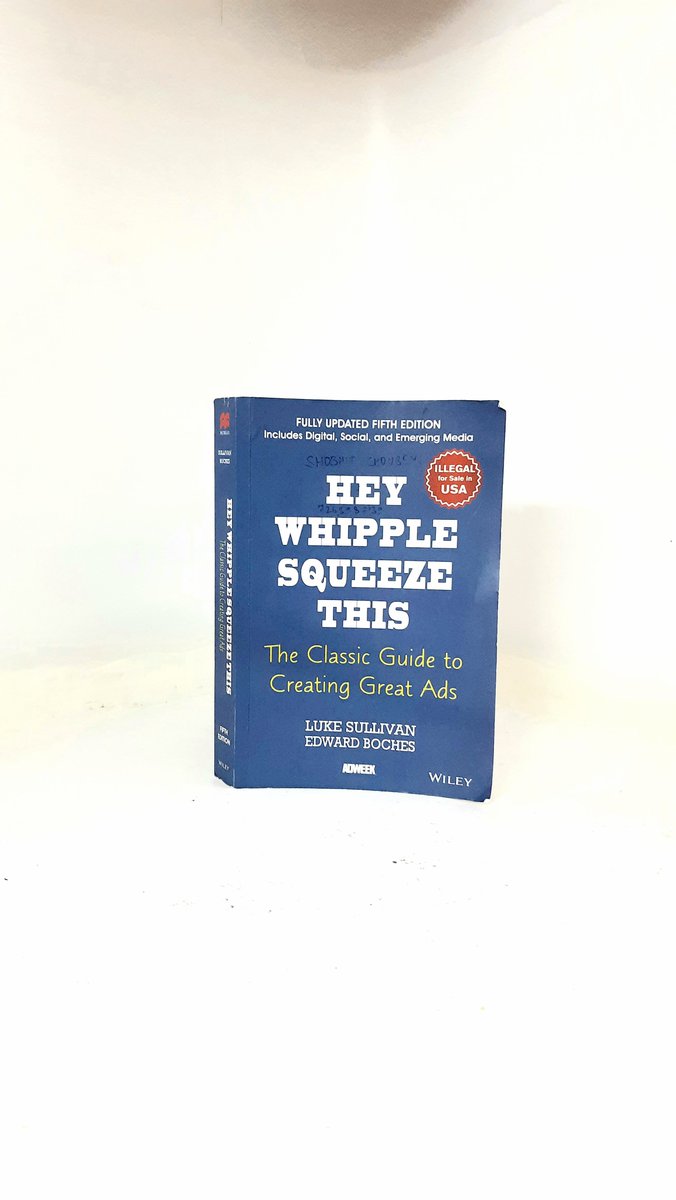 nishantmittaltt's tweet image. 15th book of 2020: Hey Whipple, Squeeze this by Luke Sullivan

The right review of this book would be making @Spothealth_app a household name. 

#52booksin2020
#37togo