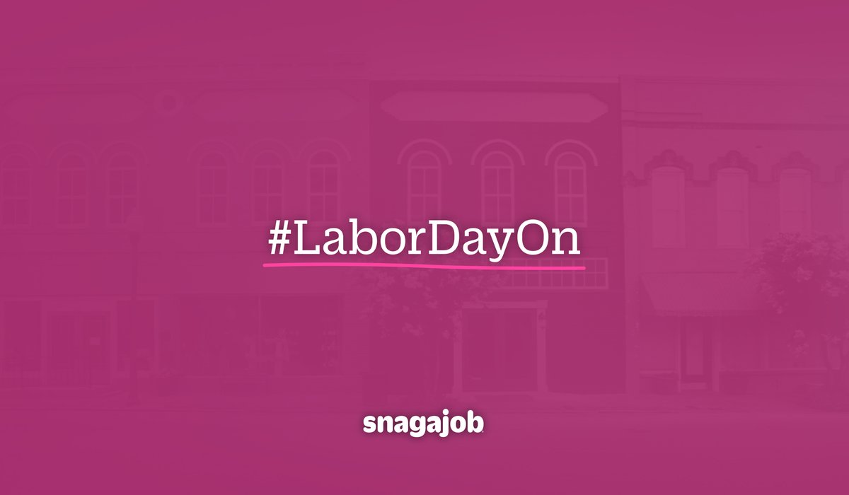 snagajob's tweet photo. We’re taking #LaborDayOn to help connect you with available jobs. All weekend long we will feature urgently hiring employers. Apply here: https://t.co/mukeiDc4CD https://t.co/o0Re6Honz6