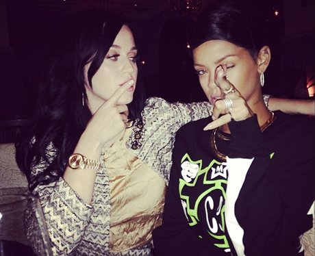 Rihanna's caption: 'She x She … always great to see my Lil Kitty cat!!!  #Perry'
