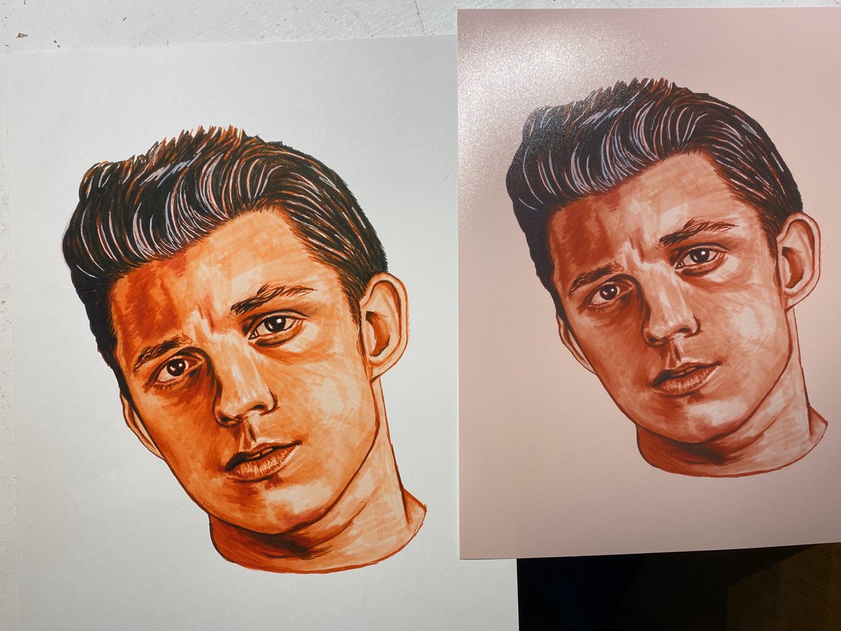 tom holland marker drawingoriginal - $90print - $20