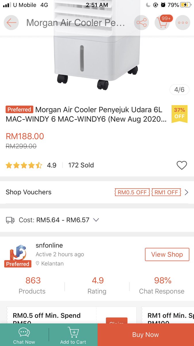 23) AIR COOLER Yang ni sesuai utk korang yg nak rasa sejuk2 time tidur tu. tapi blhh je kalau nak beli kat kedai luar. Ni just utk reference korang je  https://shopee.com.my/product/19103212/3844210759?smtt=0.0.9