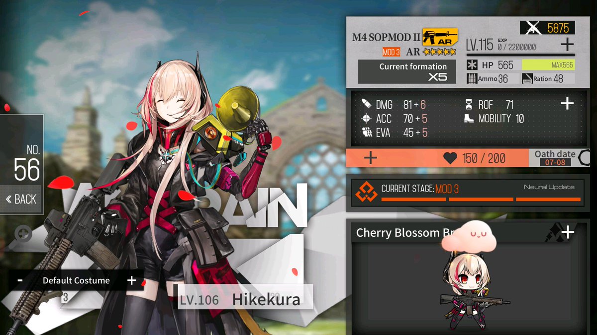 Hikekura's tweet photo. Neural Upgrdate 3 #SOPMODII #GirlsFrontline https://t.co/nPnKBLNkCm