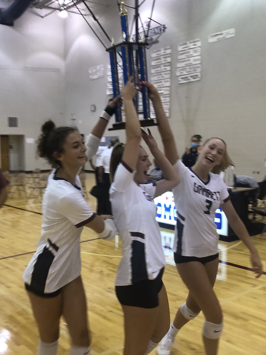 gardlydia's tweet photo. Garrett Invitational Champions!!
2-0 v Churubusco, 2-0 v Whitko, 2-0 v New Haven
Kinleigh Smith 9 Aces
Morgan Ostrowski 26 Kills
Morgan Ostrowski 8 Blocks
Logan Smith 34 Assists 
Logan Smith 20 Digs https://t.co/yLMrmHtAHN