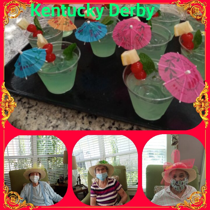 benton_house's tweet image. Our #BentonHouse of #Woodstock residents are set for the #KentuckyDerby with mint juleps &amp;amp; stylish hats! 🐎