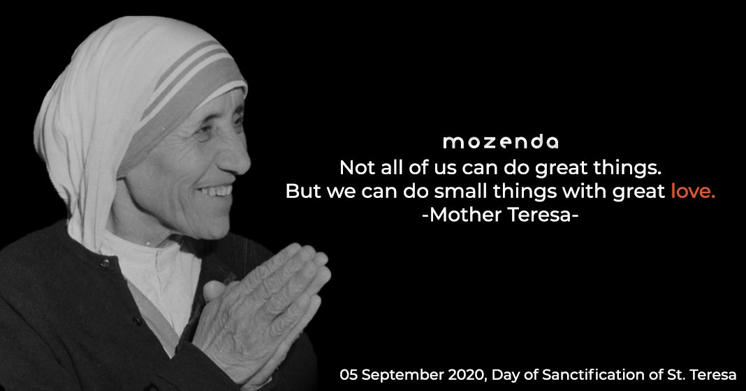 Mozenda's tweet photo. Mother Teresa, the sacrifice with which she lived her own life made her an international symbol of charitable work. She won Nobel Peace Prize in 1979, which she donated entirely to the poor.
#leadershipbyexample https://t.co/V9EwkpqneA