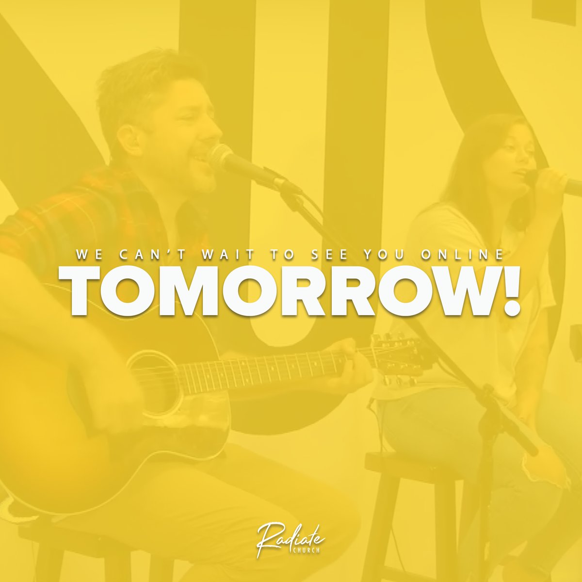 RadiateChurch's tweet photo. TOMORROW! Join us at 10 AM for Radiate Church Online! 
.
https://t.co/WP34KRaUMK
.
#radiatechurchonline #radiatechurch #radiatedigital #definetheline #kcstrong #elginsc #southcarolina #worship #jesus https://t.co/iE5Qizf2dR