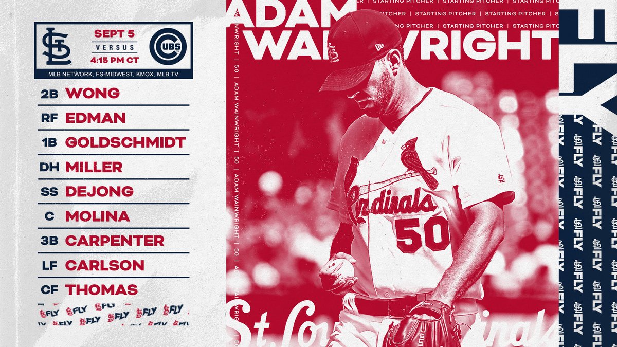 Cardinals's tweet photo. Waino leads us for Game 1 https://t.co/mCWOqBfyF1