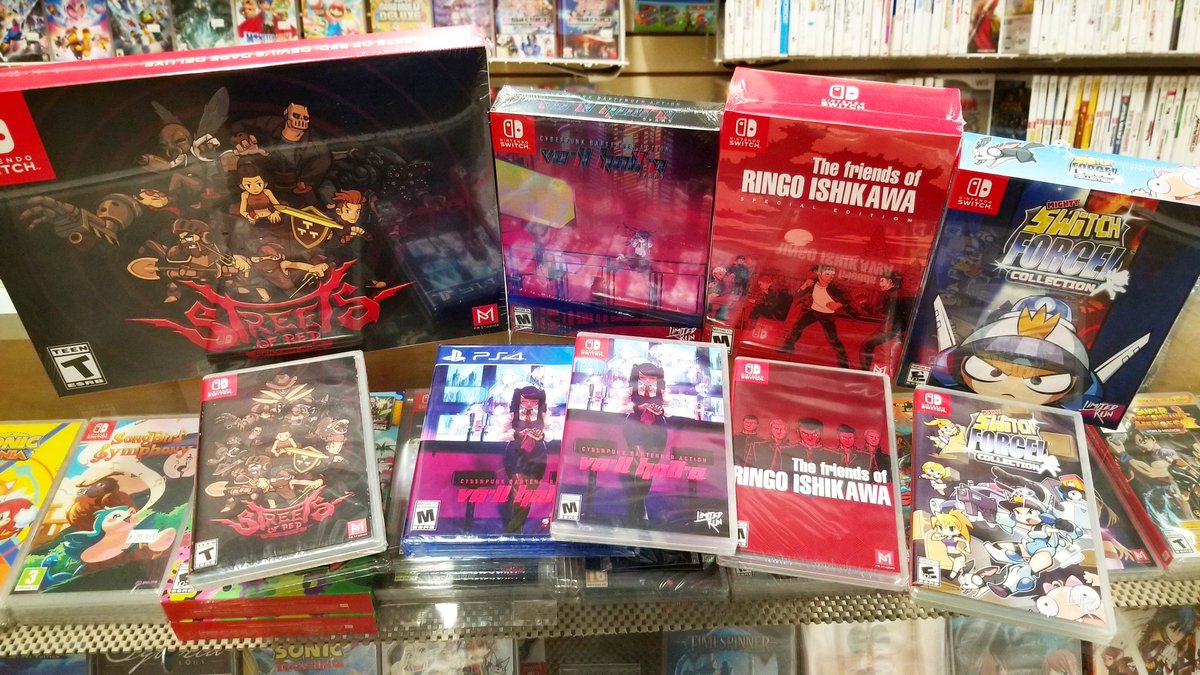 Game_Realms's tweet photo. NEW! We got new @LimitedRunGames on #NintendoSwitch &amp; #PS4 in stock at @Game_Realms in #Burbank #California!

Call our store number for current prices &amp; stock
818-841-1545

#StreetsofRed #va11halla
#Cyberpunk #Bartender #RingoIshikawa #MightySwitchForce #limitedrungames #Nintendo https://t.co/f7EWcExxJQ