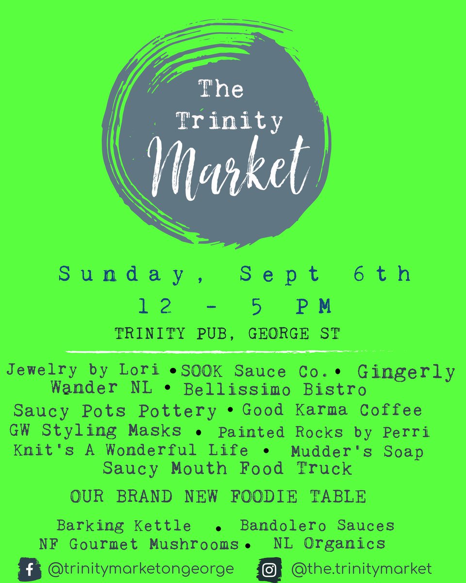 MarketTrinity's tweet image. Join us tomorrow from 12-5pm for the last market of the summer! See you there!