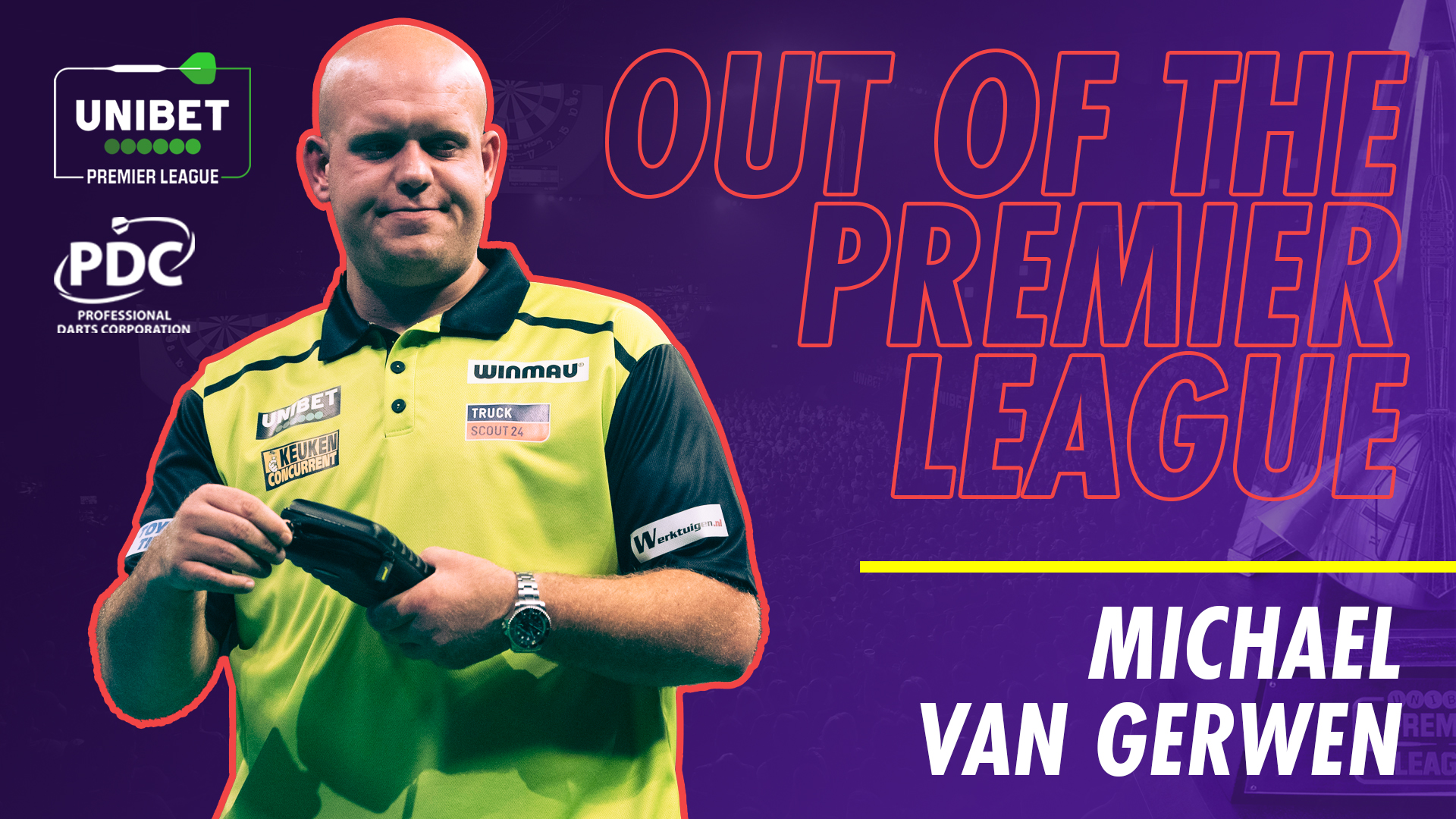 Darts on Twitter: "MICHAEL VAN GERWEN IS OUT ❌ For the time in his career, Michael Gerwen will not be in Play-Offs! The reigning @unibet Premier League champion