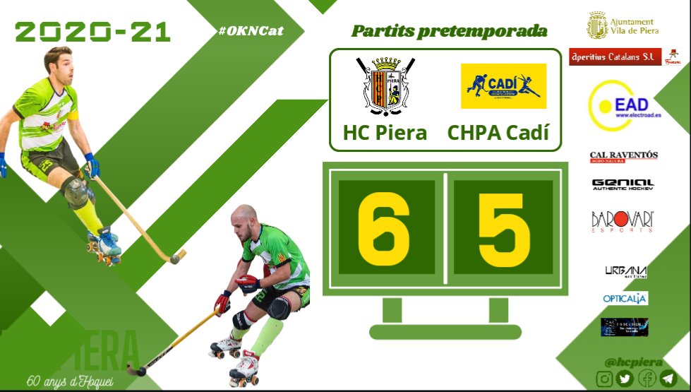 HCPiera's tweet photo. [PRIMER EQUIP] 

@HCPiera 6-5 @cadihoquei

🏑Gols:
@joanmuntane4
@MarcM1ntane
pp
@Ferran_80 3️⃣ 

Victòria dels homes de Raül Ramírez en el primer amistós de pretemporada.

#SomhiPiera🇳🇬 #60anysdHoquei https://t.co/3PLK4hNmsZ