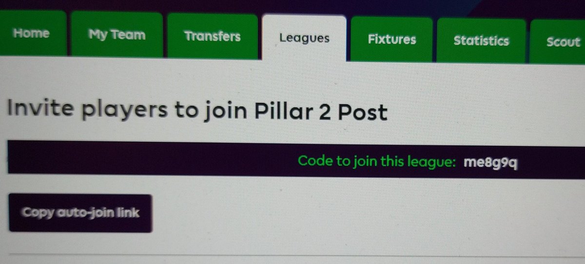 Pillar2PostUK's tweet photo. Join the 'Pillar 2 Post' Fantasy Premier League

Code: me8g9q https://t.co/zao4jjsFxt