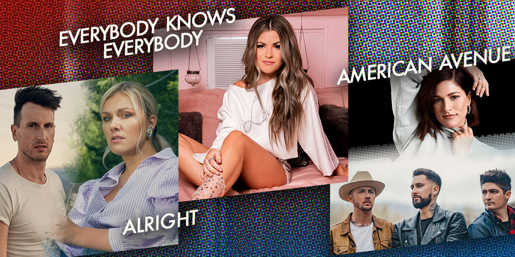 RDCountry's tweet photo. Here's this week's new music playing on Radio Disney Country! 🎼
@TenilleArts #EverybodyKnowsEverybody
@claramaemusic #Alright (ft. @russelled)
@leavingaustin &amp; @CassadeePope #AmericanAvenue https://t.co/7wVWcCUB7M