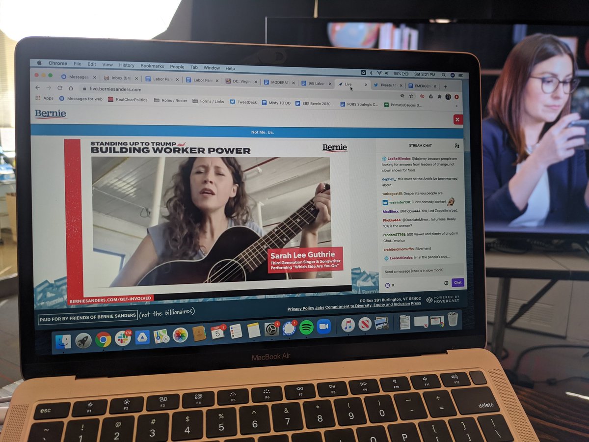 The <a href="/BernieSanders/">Bernie Sanders</a> labor day event with <a href="/SarahLeeGuthrie/">Sarah Lee Guthrie</a> and the rank and file union leaders from across our country is exactly why I'm still fighting for someone I don't know.
