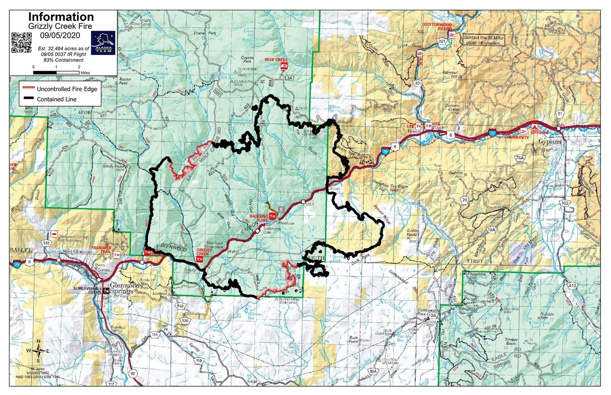fire_grizzly's tweet photo. #GrizzlyCreekFire 9.05.2020 Daily update is posted on Inciweb at https://t.co/co4li1b0JD
Fire Size: 32,464   Containment: 83% https://t.co/4O5VcdoxIo