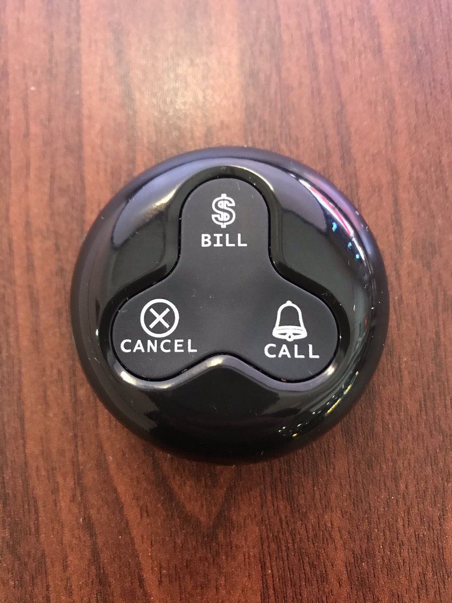 This is a server call button.

Don’t be afraid to use it!

We are open for dine-in every Friday and Saturday from 3-10.  Come by!