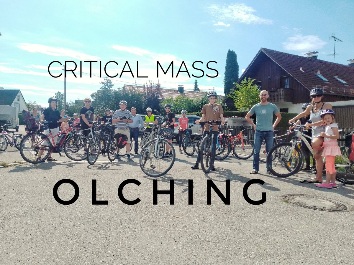 cmolching's tweet photo. Vielen Dank an die 30 MitradlerInnen für eine schöne #CriticalMass durch #Olching. Bis nächsten Monat! 🚲🚲🚲

#verkehrswende #VisionZero #nachhaltigemobiliät #mehrplatzfürsrad https://t.co/HwScSbQOAh