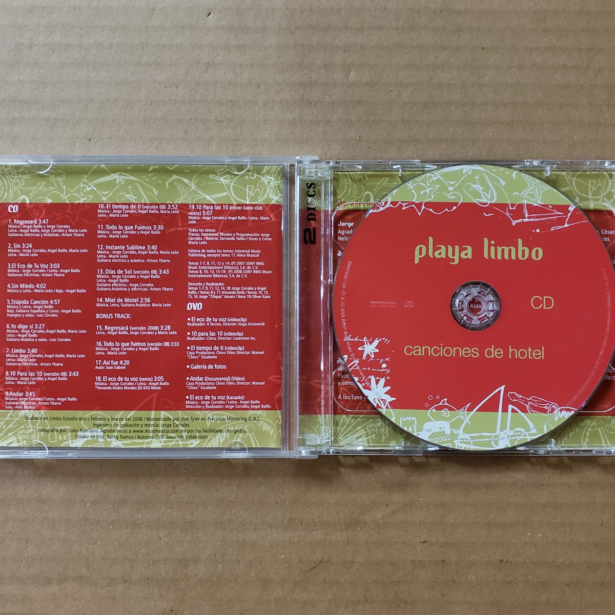 RevistasCDsYMas's tweet photo. @playalimbomusic Canciones De Hotel CD+DVD 

CÓMPRALO AQUÍ 👉https://t.co/DShjByuP63

#PlayaLimbo #CancionesDeHotel #Elecodetuvoz #10paralas10 #eltiempodeti #maríaleón https://t.co/mjXiPO0ucU