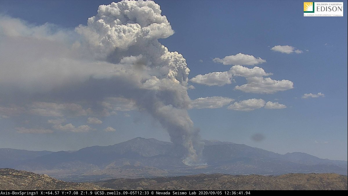 Updated pic of the  #ElDoradoFire (San Bernardino County):