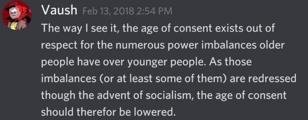I guess "Libertarian Socialism" is still obsessed with lowering the age of consent