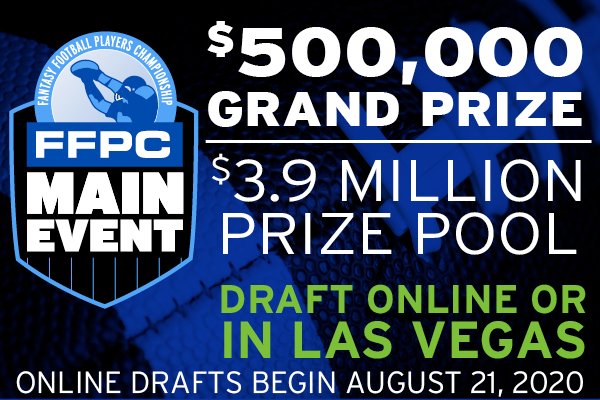 HSFFHour's tweet photo. Hey, @FFPC players! Don't forget to jump into the $4,000,000 Main Event this weekend and get $400 each additional team you register! https://t.co/Or5Ke1k7j0 https://t.co/HPO3Vgk9FM