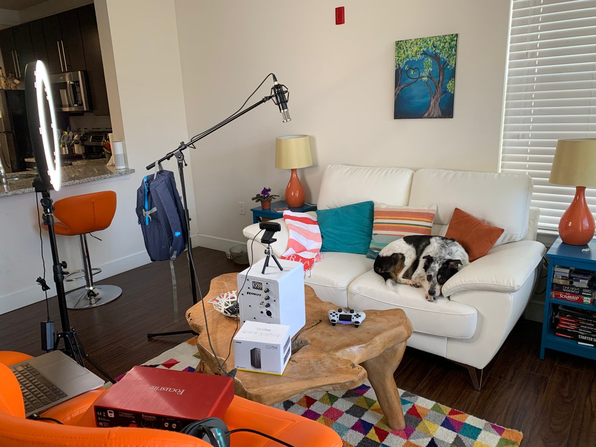 FindingTh3Beat's tweet photo. I'm trying to create my first YouTube video today! It took a bit of trial and error, but I think I have my desired setup. Now time to actually record! After my AC turns off...#VIDEOS #YouTube https://t.co/DGSBJMZ391