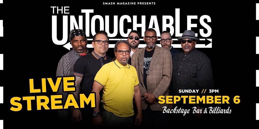 BackstageBarLV's tweet photo. This Sunday #LaborDayWeekend the @untouchables_la #Stream #LIVE from @BackstageBarLV #FaceBook &amp; #YouTube at 3pm PST. #ska #streaming #livemusic #reeltripleBnetwork #skaforthebigkids #skamusic #LasVegas https://t.co/ctE7LRmGZQ