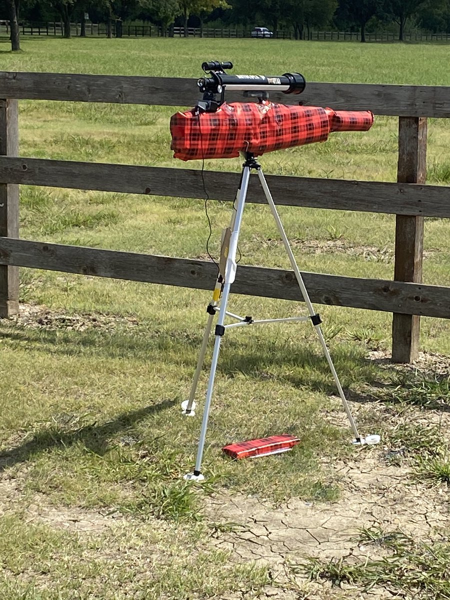 britt_mccord's tweet photo. @FriscoPD  is this legit survey equipment? It’s looks odd just chilling with a cardboard sign that says survey equipment. Sitting on Parkwood just up the road from y’all. https://t.co/guMYKwuPtR