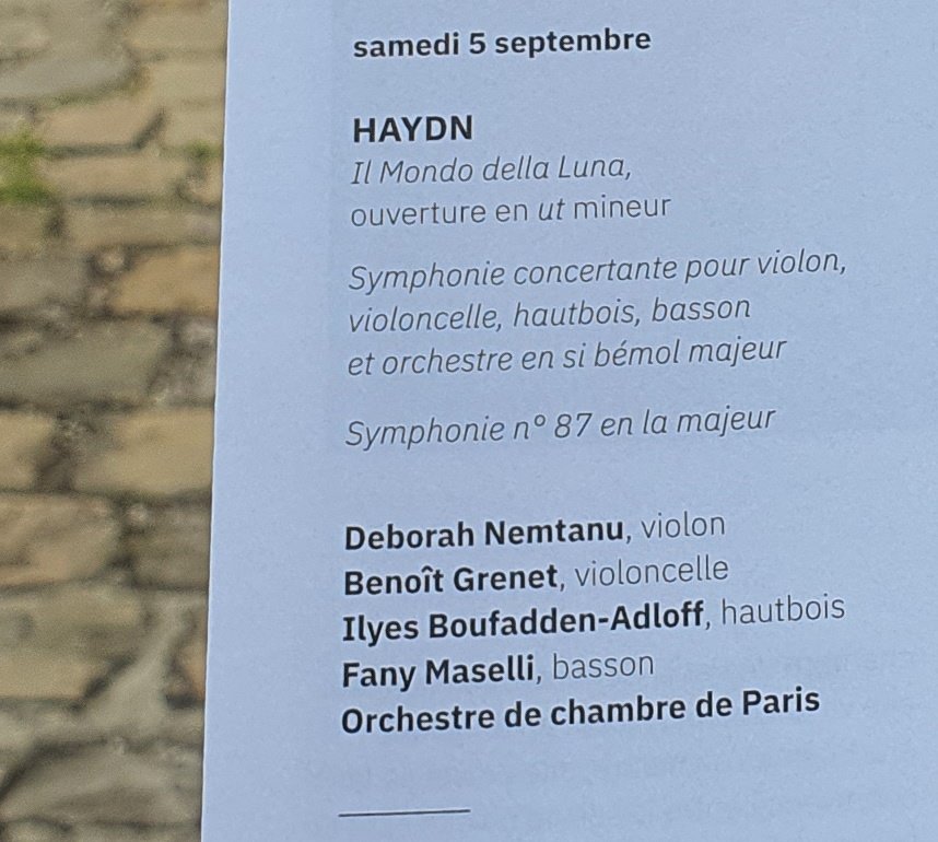 helene_mahln's tweet photo. Bravo @orchambreparis pour cette 2nde soirée magnifique ! Programme #Haydn
📷 @helene_mahln
#orchestredechambredeparis #haydn
#deborahnemtanu #violin #direction #benoitgrenet #cello #ilyesboufaddenadloff #oboe #fanymaselli #bassoon
#classicalmusic #musiqueclassique #concert https://t.co/WqeqVZU1Me
