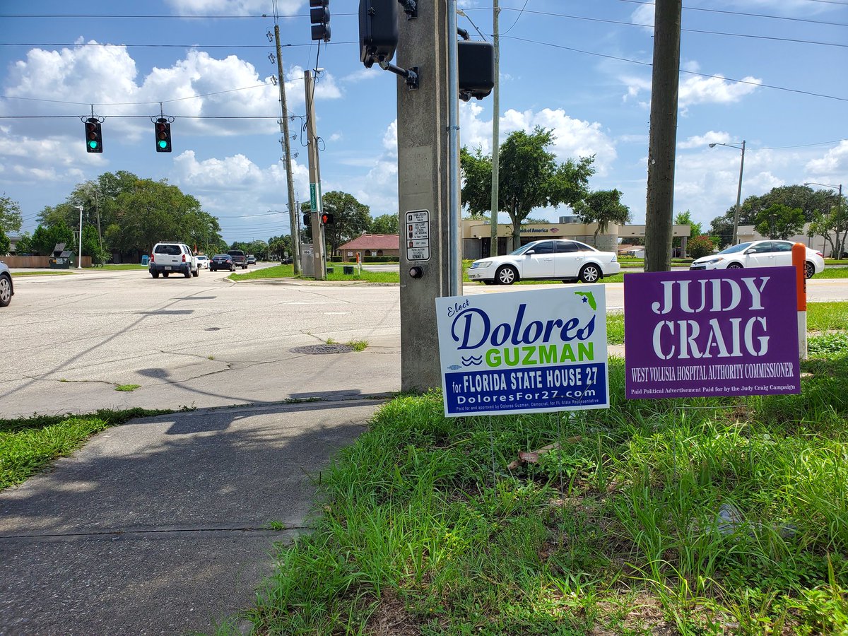 Thripp2020's tweet photo. Do you need a Jennifer Coen, Judy Craig, or Dolores Guzman sign? Send me a message!

Vote Jennifer Coen and Judy Craig for West Volusia Hospital Authority #WVHA. @ProWVHA

Vote @Doloresfor27 for Florida House District 27. https://t.co/W8VuIZKMWF
