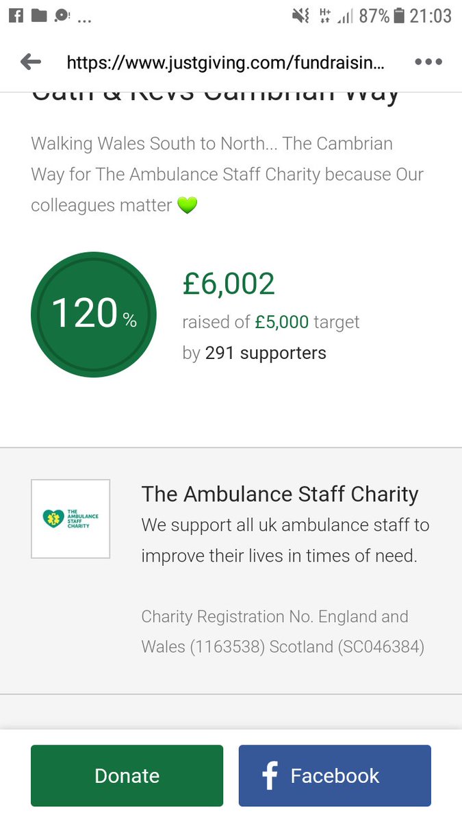 Kevin O'connor (@kevinoc20631341) on Twitter photo 100 miles done and over £6 k raised for <a href="/TASCharity/">TASC The Ambulance Staff Charity</a> with <a href="/CathDolly/">Catherine Oconnor</a> . Cold night on @BreconBeaconsNP tonight at 629.
Nice to see some friendly faced <a href="/StoreyArmsOEC/">Storey Arms OEC</a> offering support and grub. Please keep sharing and following our progress.
justgiving.com/fundraising/ca… 100 miles done and over £6 k raised for <a href="/TASCharity/">TASC The Ambulance Staff Charity</a> with <a href="/CathDolly/">Catherine Oconnor</a> . Cold night on @BreconBeaconsNP tonight at 629.
Nice to see some friendly faced <a href="/StoreyArmsOEC/">Storey Arms OEC</a> offering support and grub. Please keep sharing and following our progress.
justgiving.com/fundraising/ca…