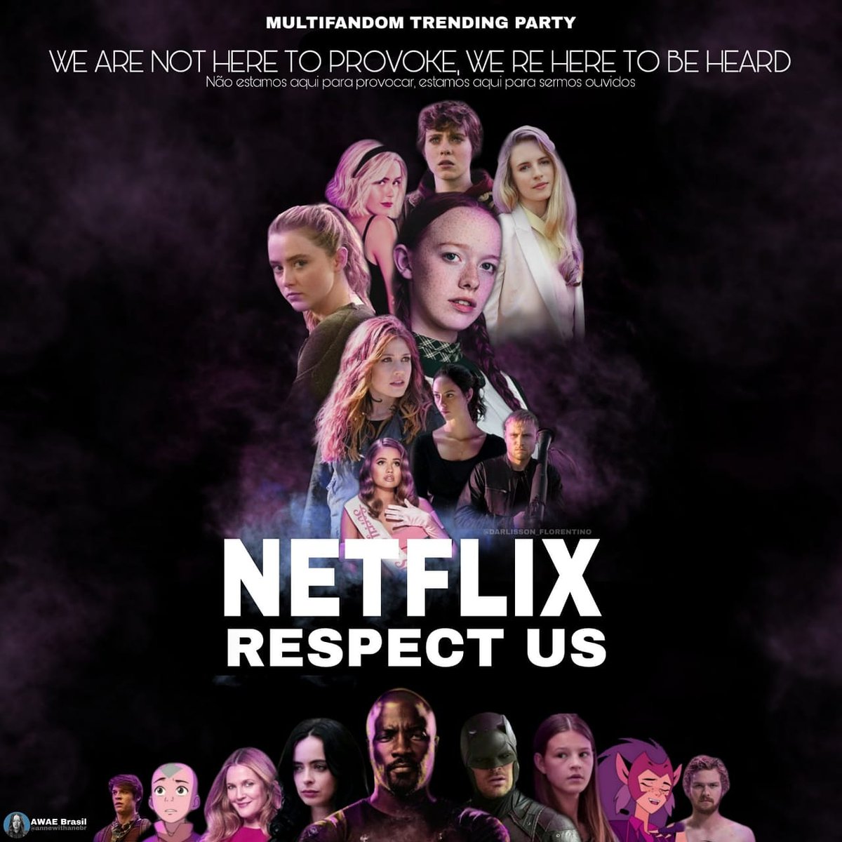 sboficial's tweet photo. Diversos fandoms de séries canceladas pela Netflix estão subindo a tag "NETFLIX RESPECT US", pedindo que a Netflix tenha mais respeito pelos seus usuários, pare de cancelar as séries sem necessidade e dê um fim digno para elas. https://t.co/0QvgoFXSUi